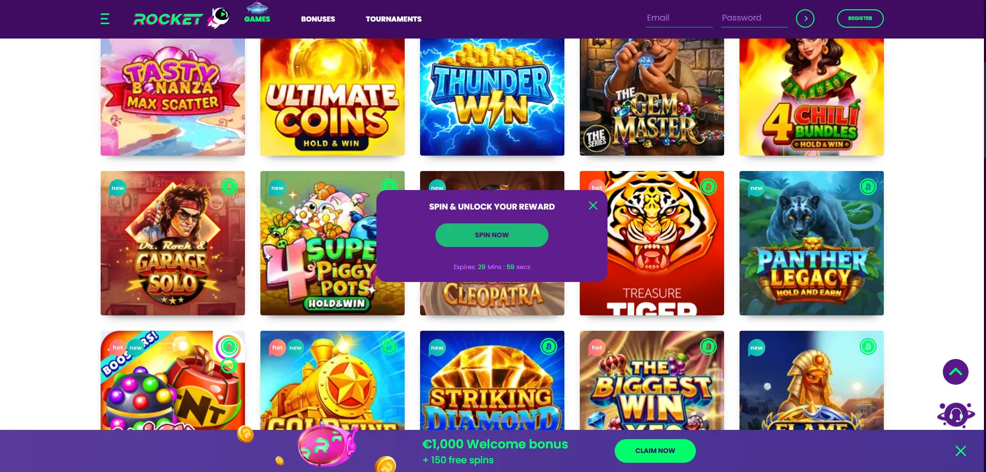 Casino Rocket no deposit free spins — play slots without depositing