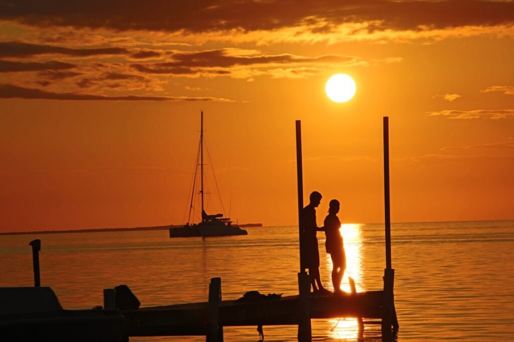 Photo Romantic sunset