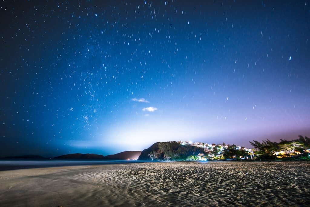 Photo Beach at night